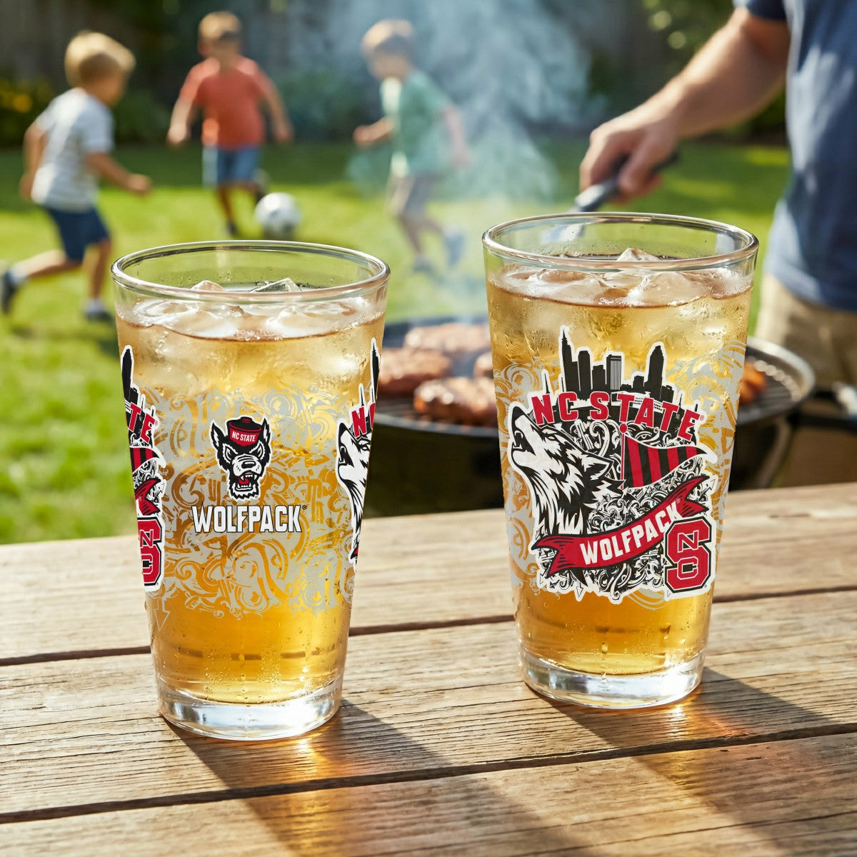 North Carolina State University 16oz Glass pint, Set of 2, Collegiate, Home