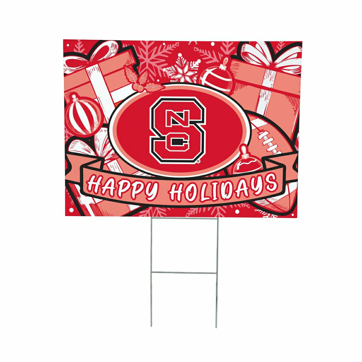 North Carolina State University Yard Sign, Holiday, Collegiate, Home