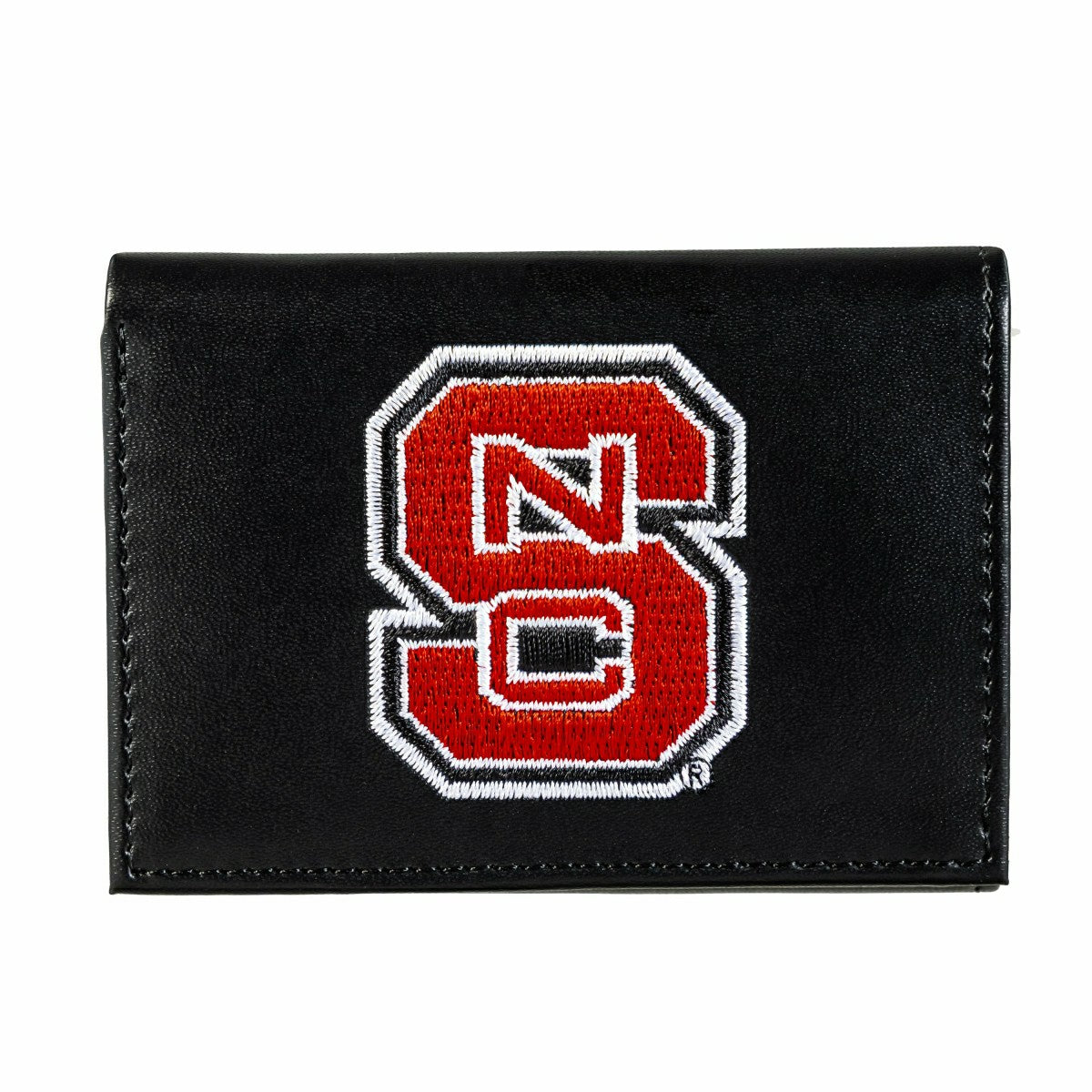 North Carolina State University Black Tri-Fold Embroidered Wallet w/ RFID Blocking, Collegiate, Home