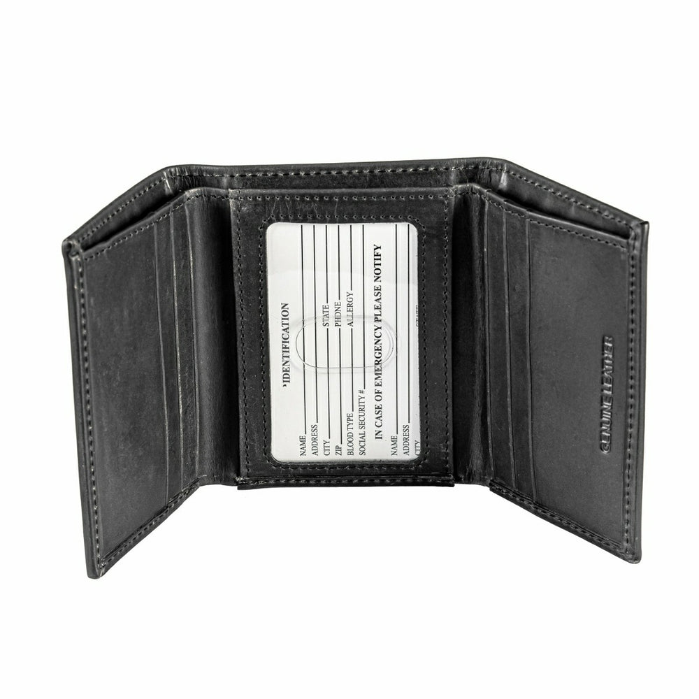 North Carolina State University Black Tri-Fold Embroidered Wallet w/ RFID Blocking, Collegiate, Home