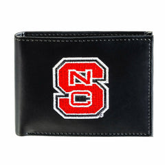 North Carolina State University Black Bi-Fold Embroidered Wallet w/ RFID Blocking, Collegiate, Home