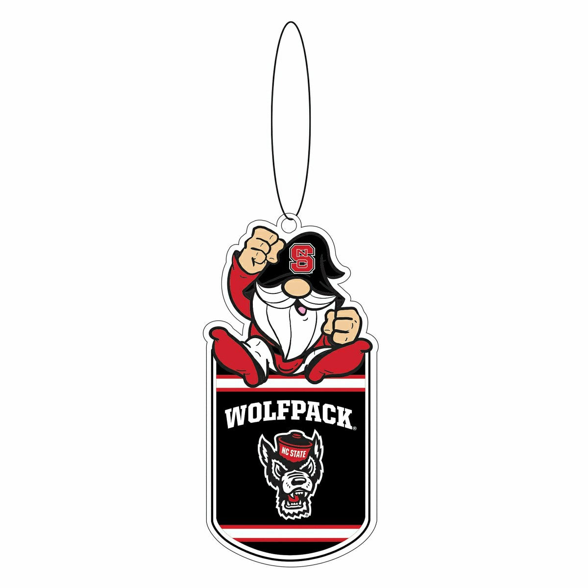 North Carolina State University Gift Tag Ornament, Gnome Fan, Collegiate, Home