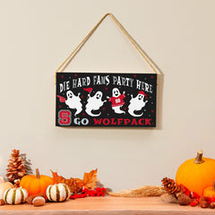 North Carolina State University Halloween Wood Wall Sign, 6x11, Collegiate, Home