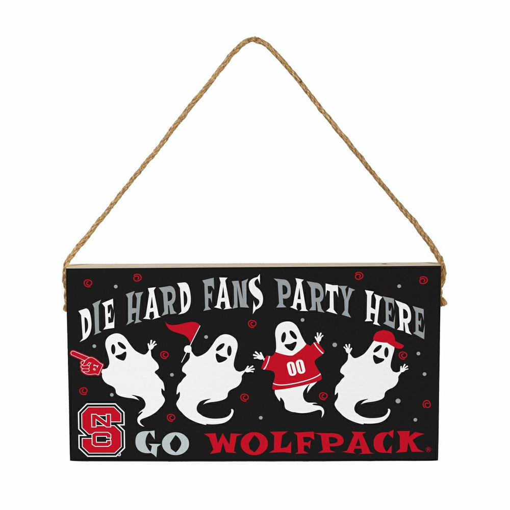 North Carolina State University Halloween Wood Wall Sign, 6x11, Collegiate, Home