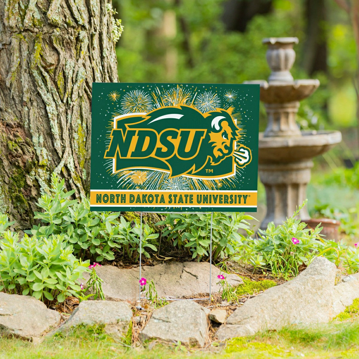 North Dakota State University Yard Sign, Patriotic, Collegiate, Home