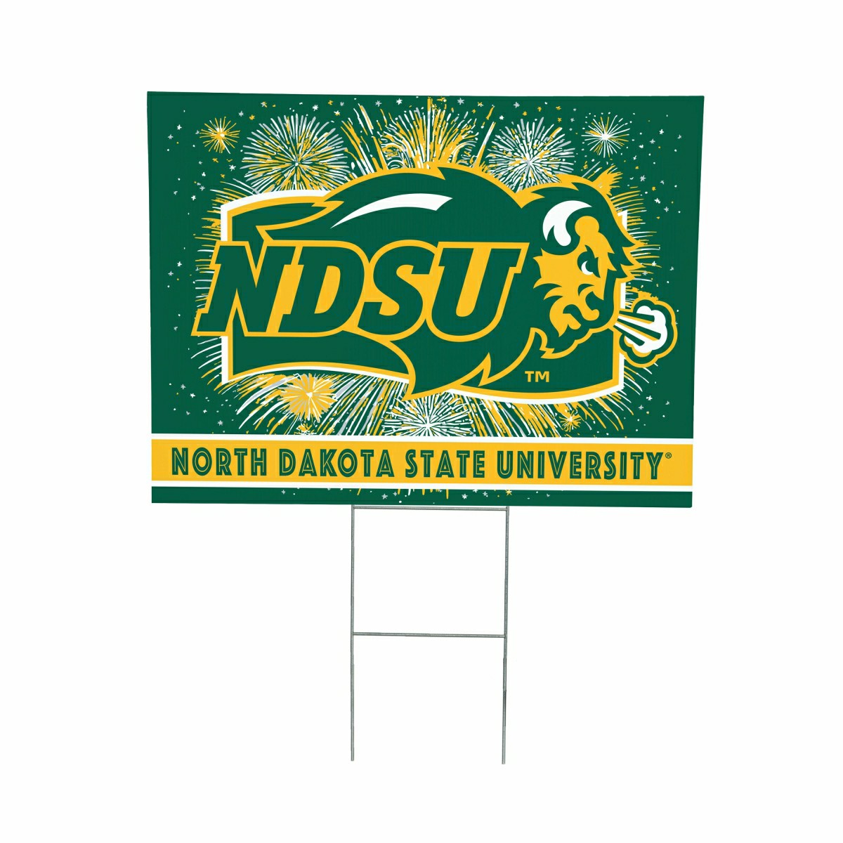 North Dakota State University Yard Sign, Patriotic, Collegiate, Home