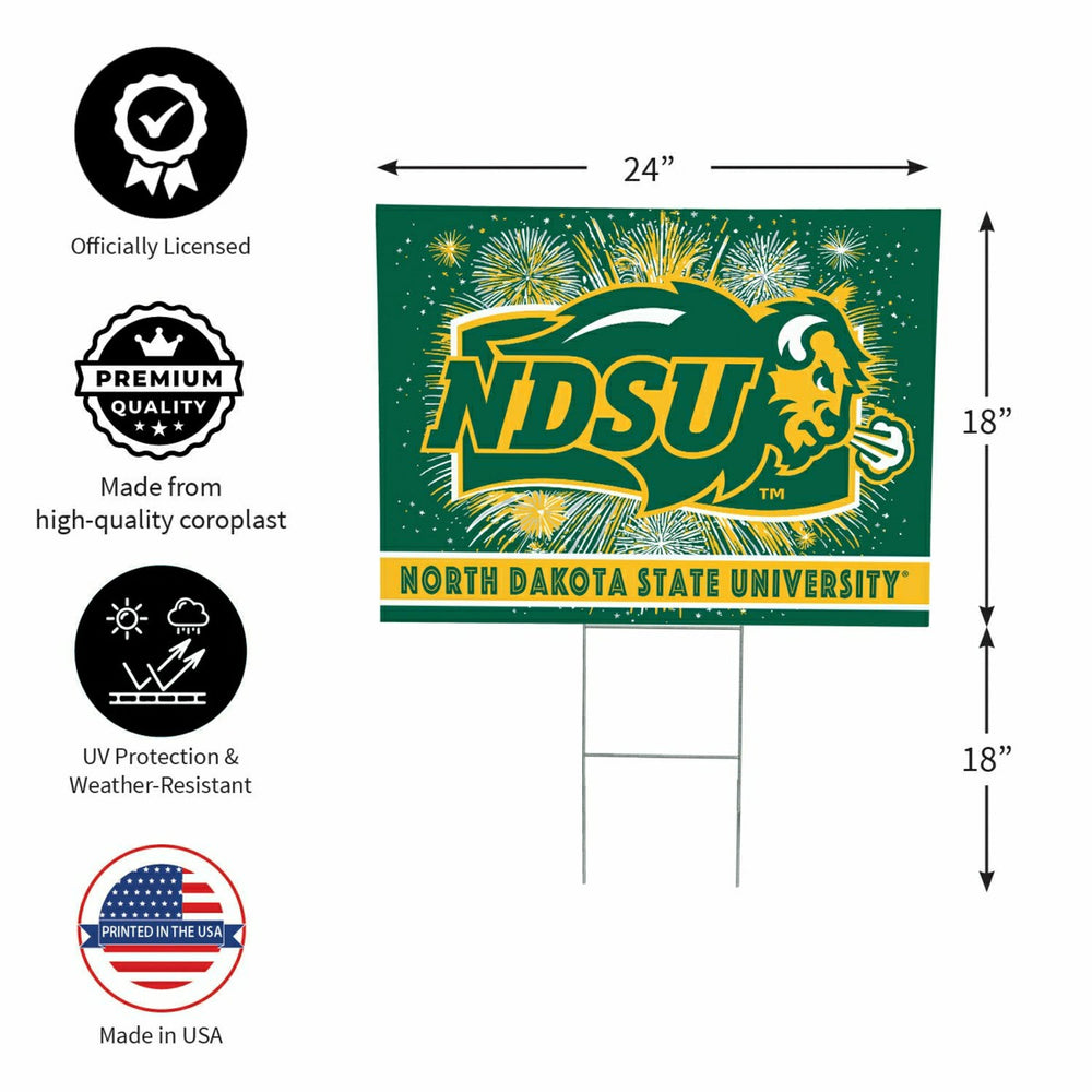 North Dakota State University Yard Sign, Patriotic, Collegiate, Home
