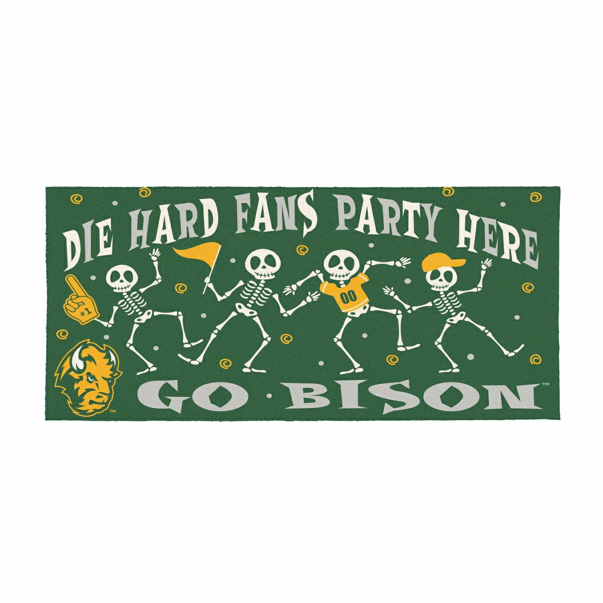 North Dakota State University Flocked Coir Halloween Sassafras Switch , Collegiate