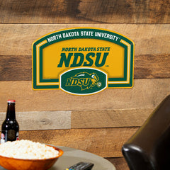 North Dakota State University USA Embossed Steel Wall Sign, 11" x 17", Collegiate, Home