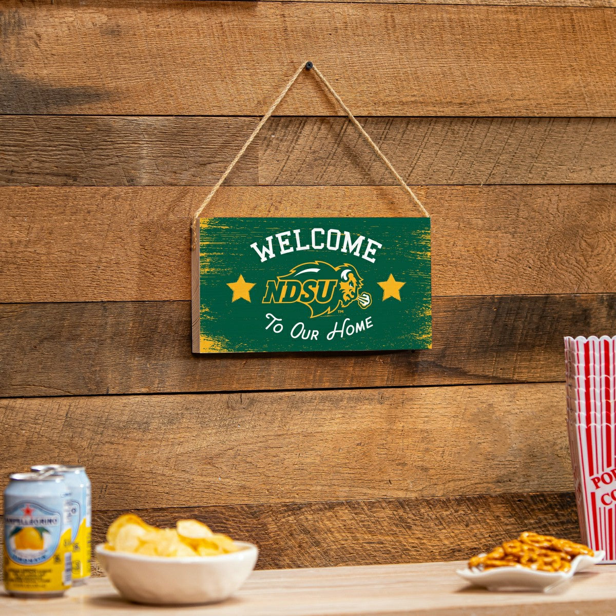 North Dakota State University Wood Wall Sign, 6x11, Collegiate, Home