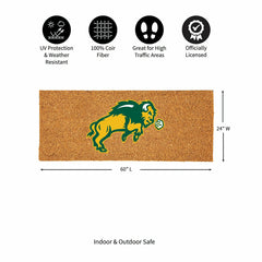 North Dakota State University Extra Large Full Color Coir Mat, 60"x24", Collegiate