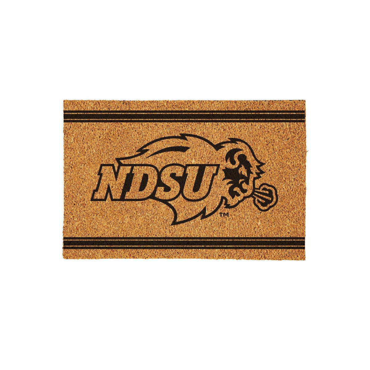 North Dakota State University Large One Color Coir Mat, 36"x24", Collegiate