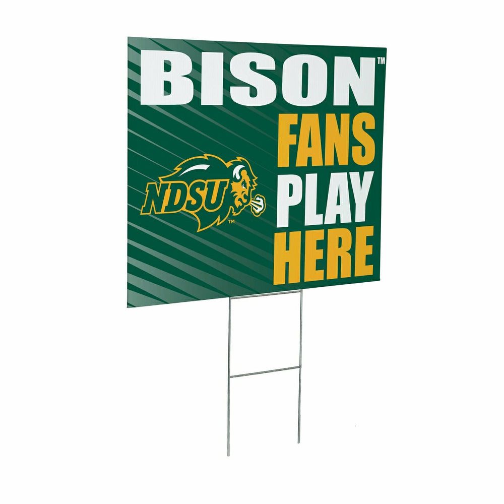 North Dakota State University Coroplast Yard Sign "Fans Play Here", Collegiate, Home