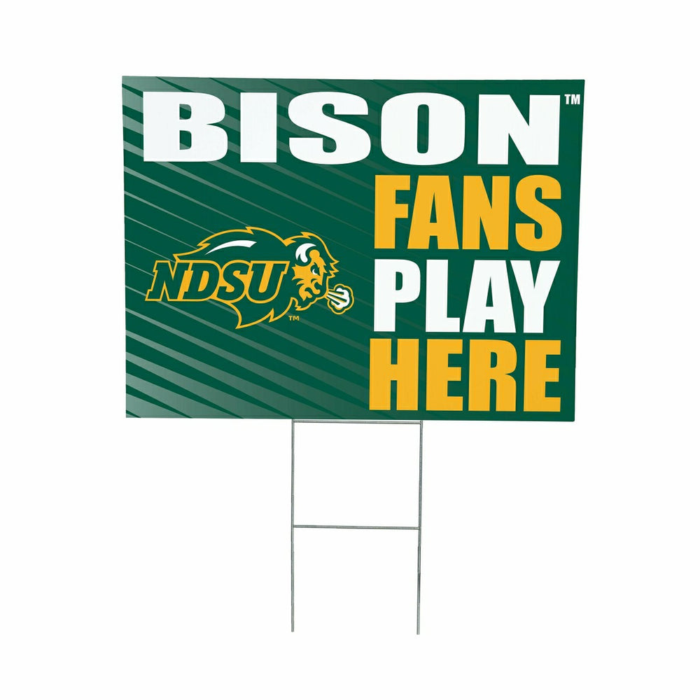 North Dakota State University Coroplast Yard Sign "Fans Play Here", Collegiate, Home