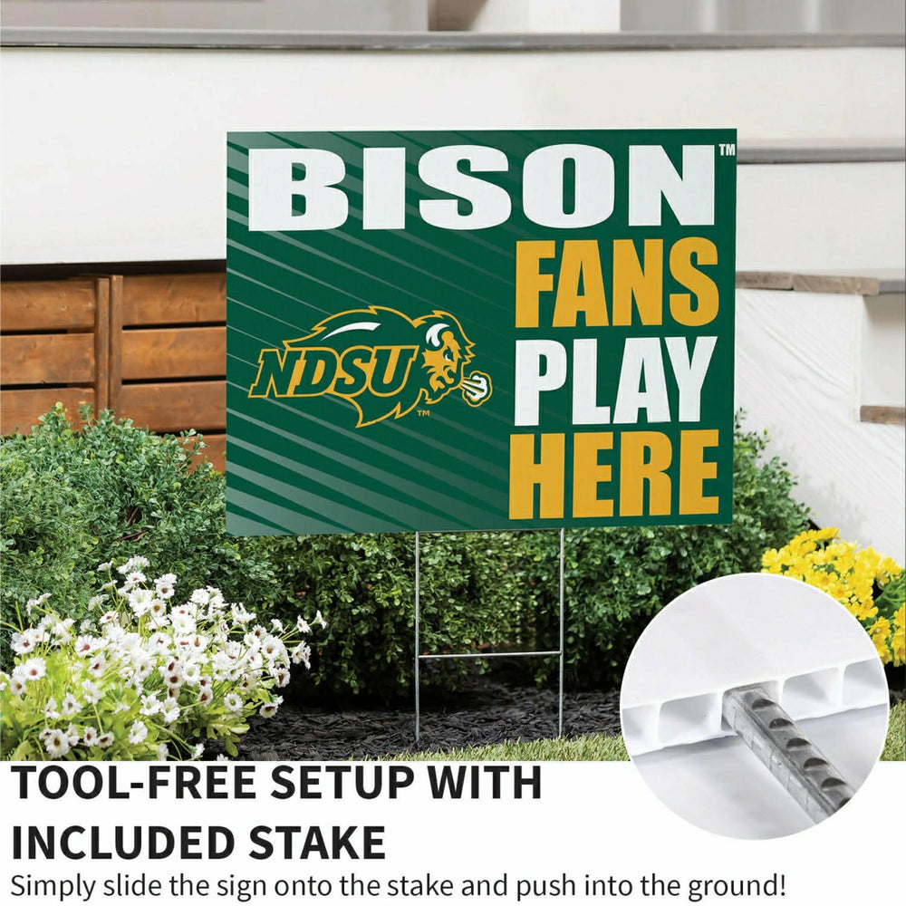 North Dakota State University Coroplast Yard Sign "Fans Play Here", Collegiate, Home