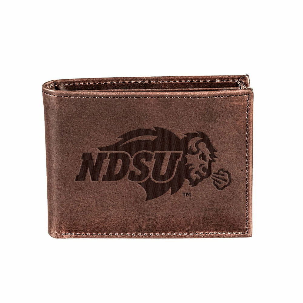 North Dakota State University, Bi-Fold Wallet, Brown, CH, 100% Genuine, Collegiate, Home