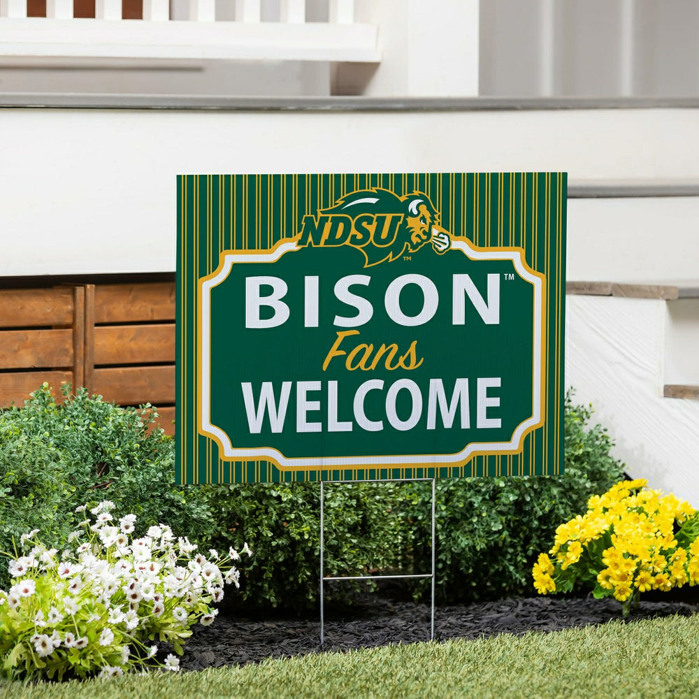 North Dakota State University Coroplast Yard Sign, "Fans Welcome", Collegiate, Home