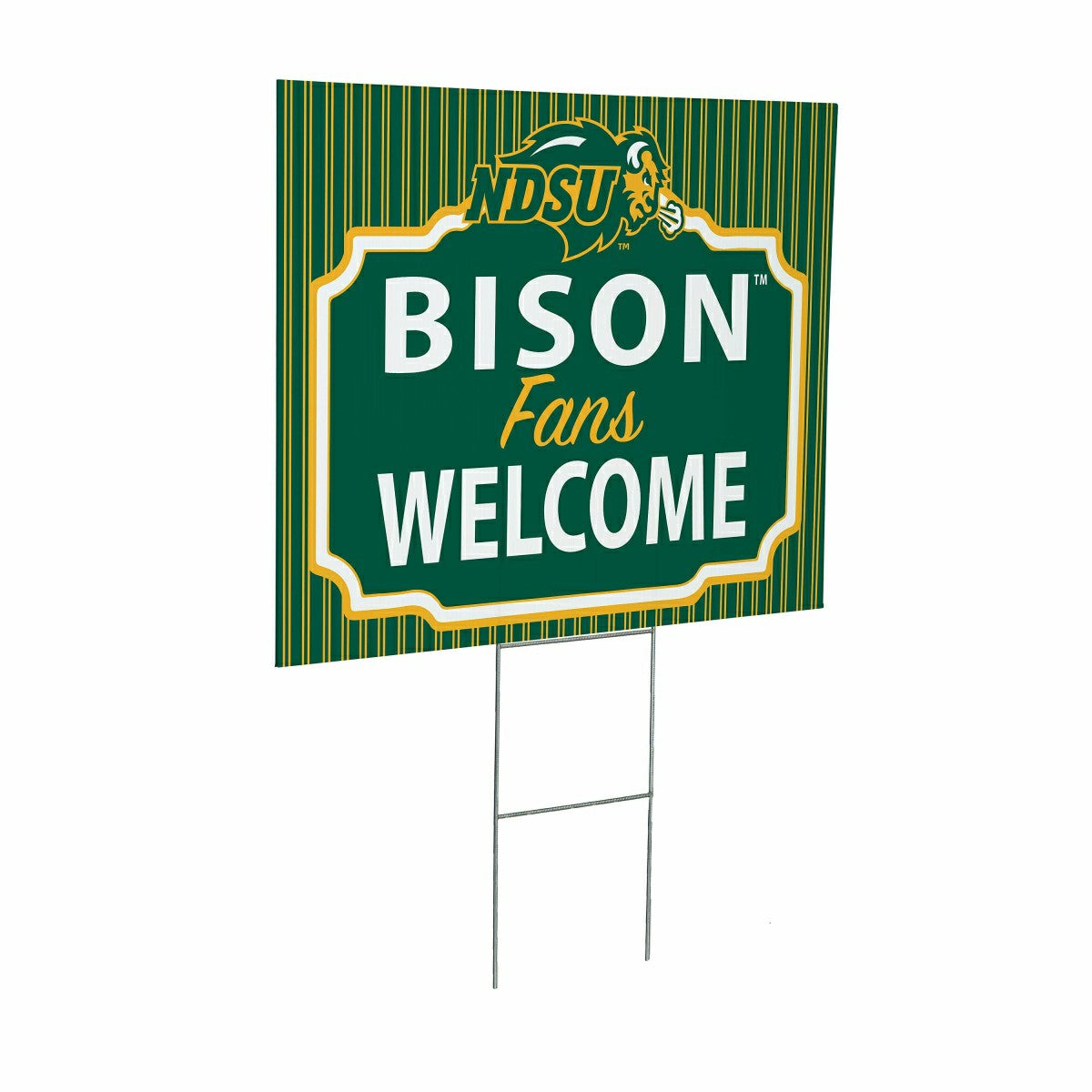 North Dakota State University Coroplast Yard Sign, "Fans Welcome", Collegiate, Home