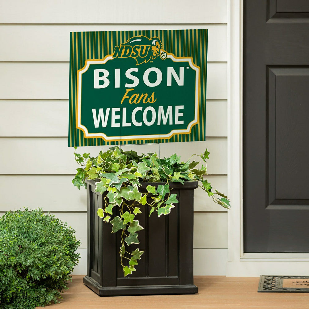 North Dakota State University Coroplast Yard Sign, "Fans Welcome", Collegiate, Home