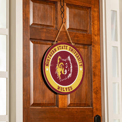 Northern State University Round Door Décor with Hanging Rope, 18x18, Collegiate, Home