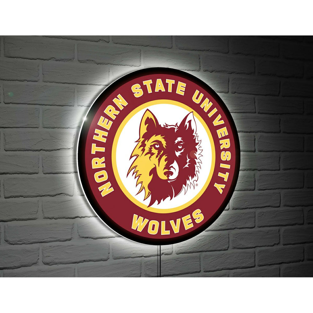 LED Wall Decor, Edgelite, Large Round, College, Northern State Univers, Collegiate, Home