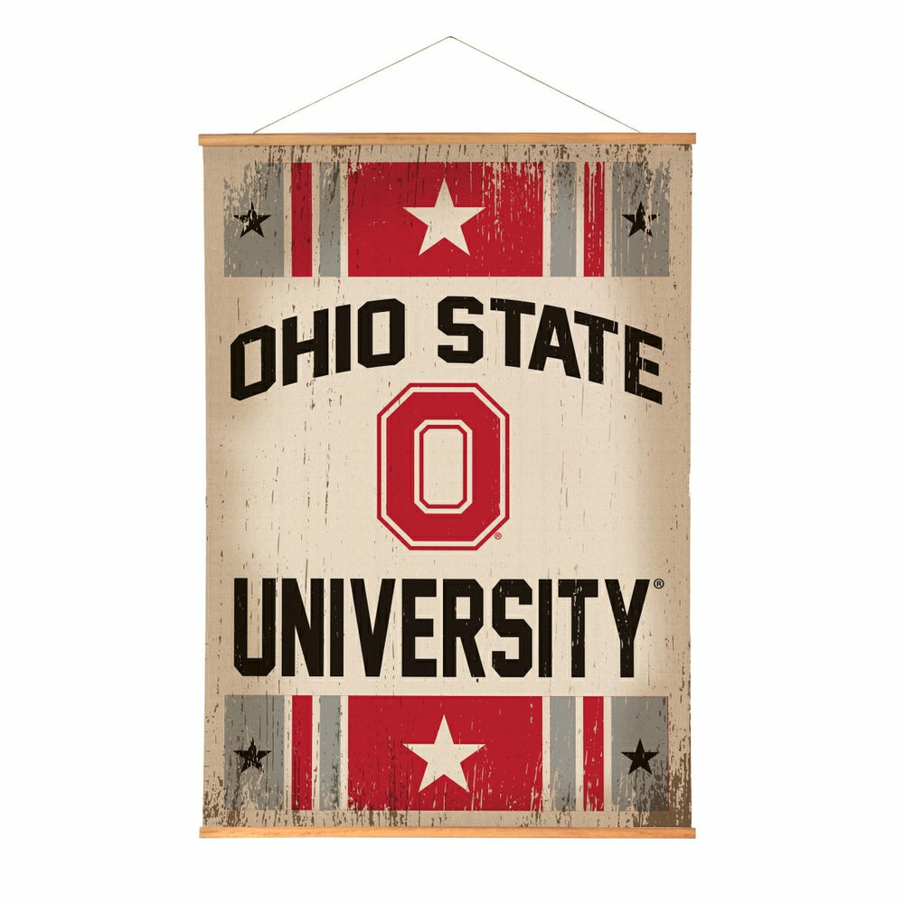 Ohio State University, Canvas Wall Tapestry, Large, 54x36, Collegiate, Home