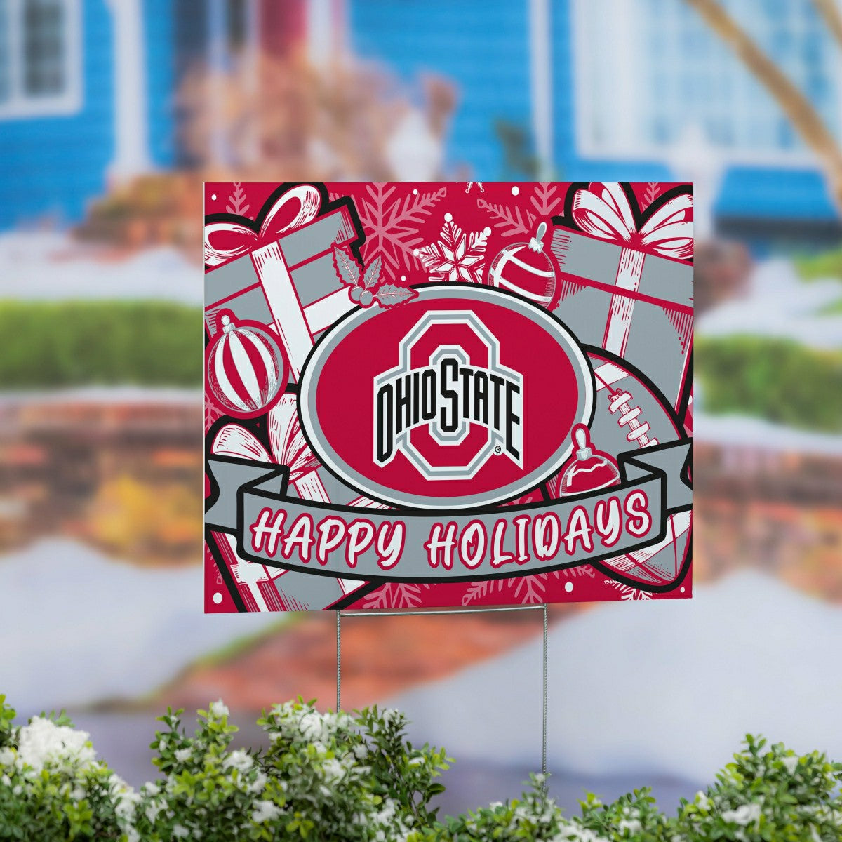 Ohio State University Yard Sign, Holiday, Collegiate, Home