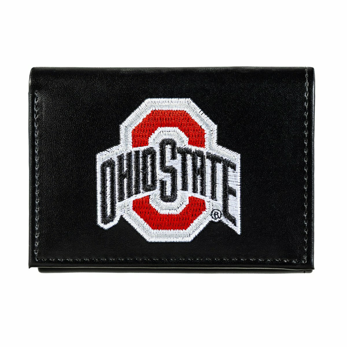 Ohio State University Black Tri-Fold Embroidered Wallet w/ RFID Blocking, Collegiate, Home