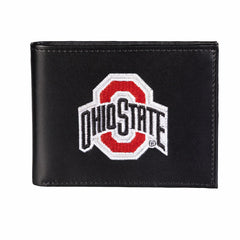 Ohio State University Black Bi-Fold Embroidered Wallet w/ RFID Blocking, Collegiate, Home