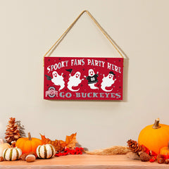 Ohio State University Halloween Wood Wall Sign, 6x11, Collegiate, Home