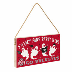 Ohio State University Halloween Wood Wall Sign, 6x11, Collegiate, Home