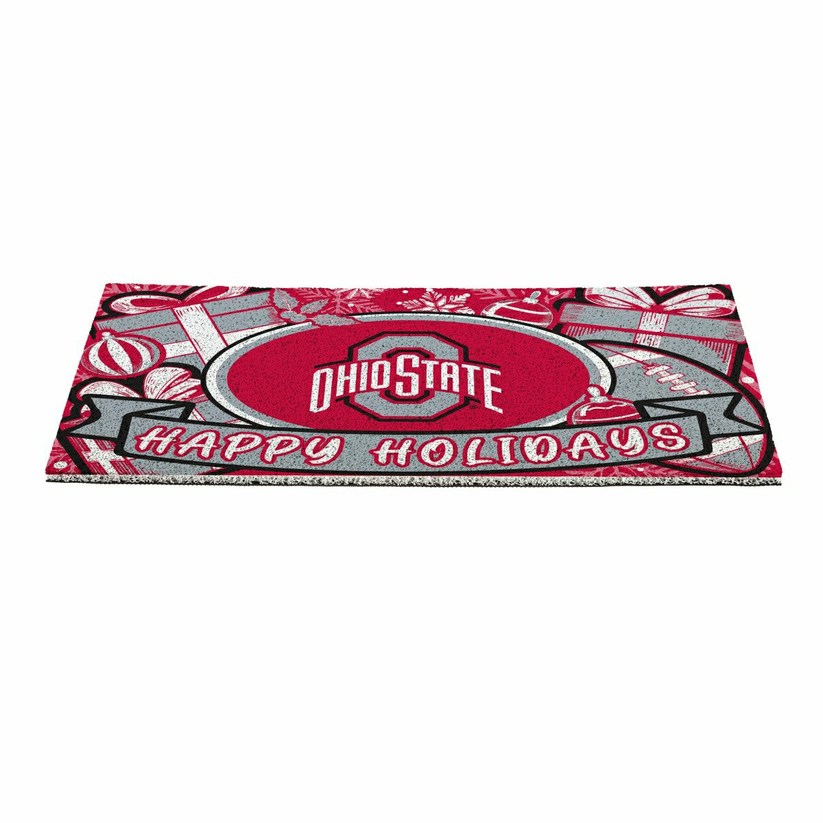 Ohio State University Holiday PVC Mat, 28"x16", Collegiate