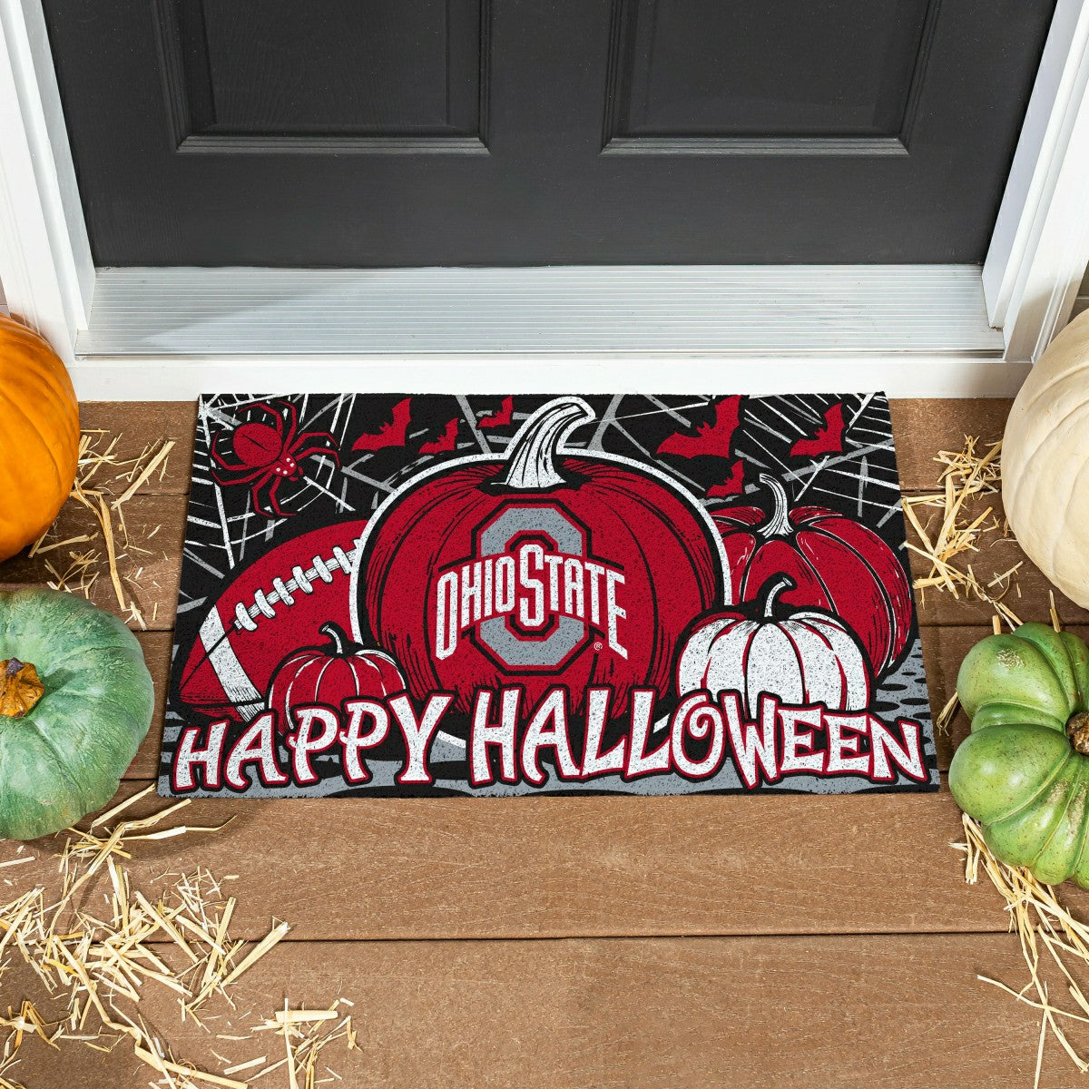 Ohio State University Halloween PVC Mat, 28"x16", Collegiate