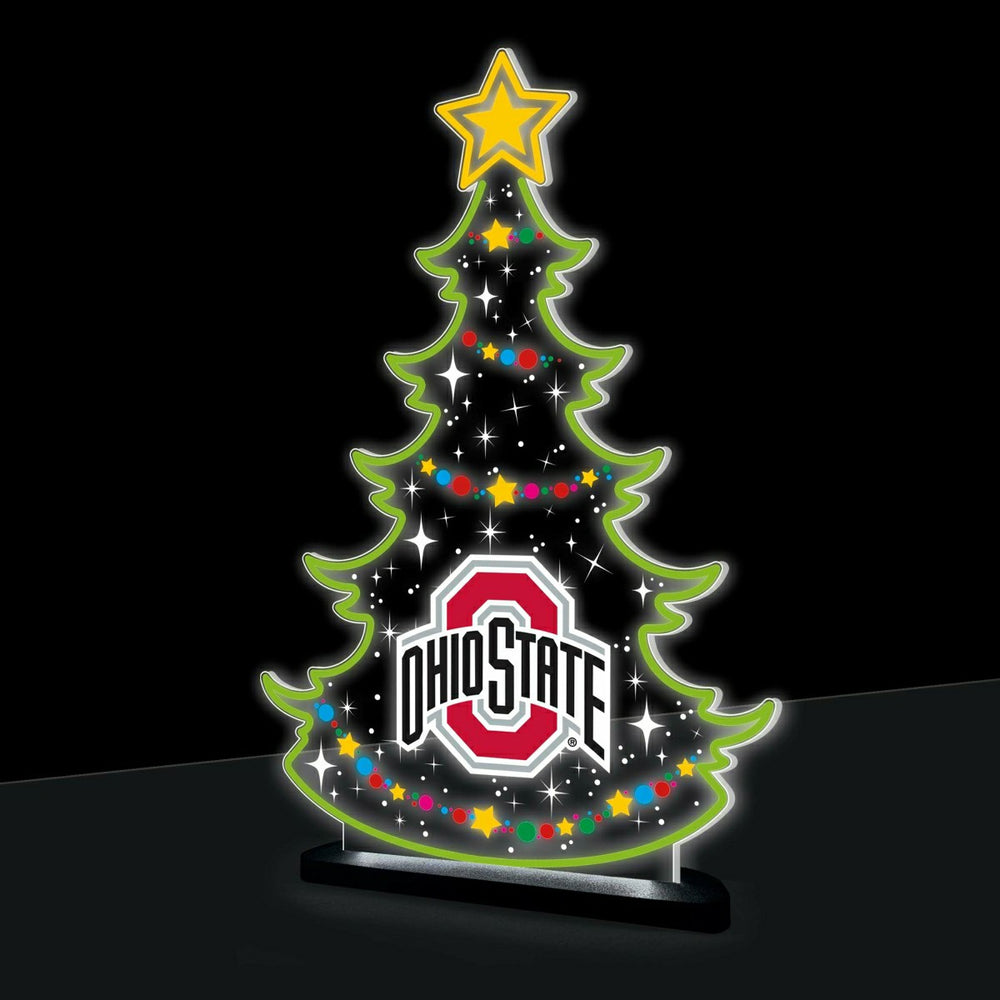 Ohio State University College Holiday Tree Desklite LED Decor, Collegiate, Home