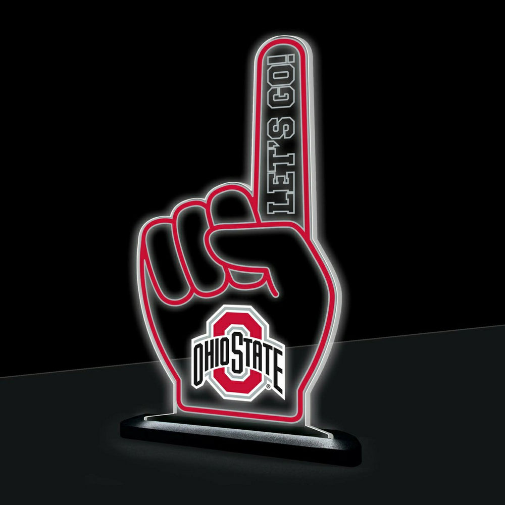 Ohio State University College Foam Finger Desklite LED Decor, Collegiate, Home