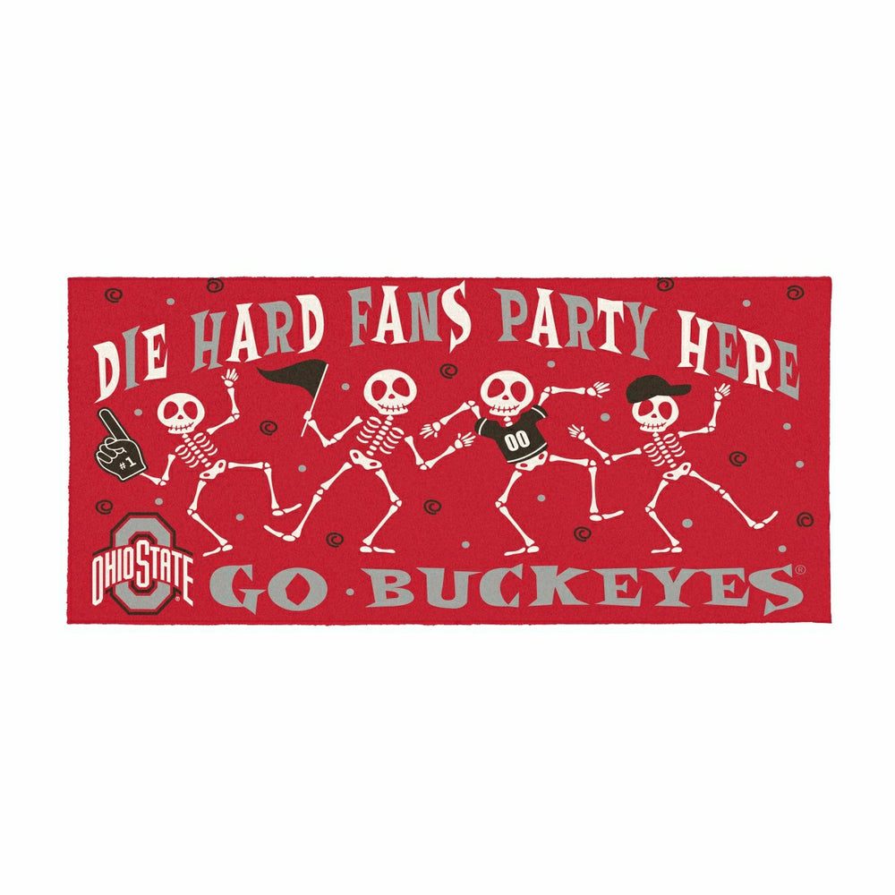 Ohio State University Flocked Coir Halloween Sassafras Switch Mat, 22", Collegiate
