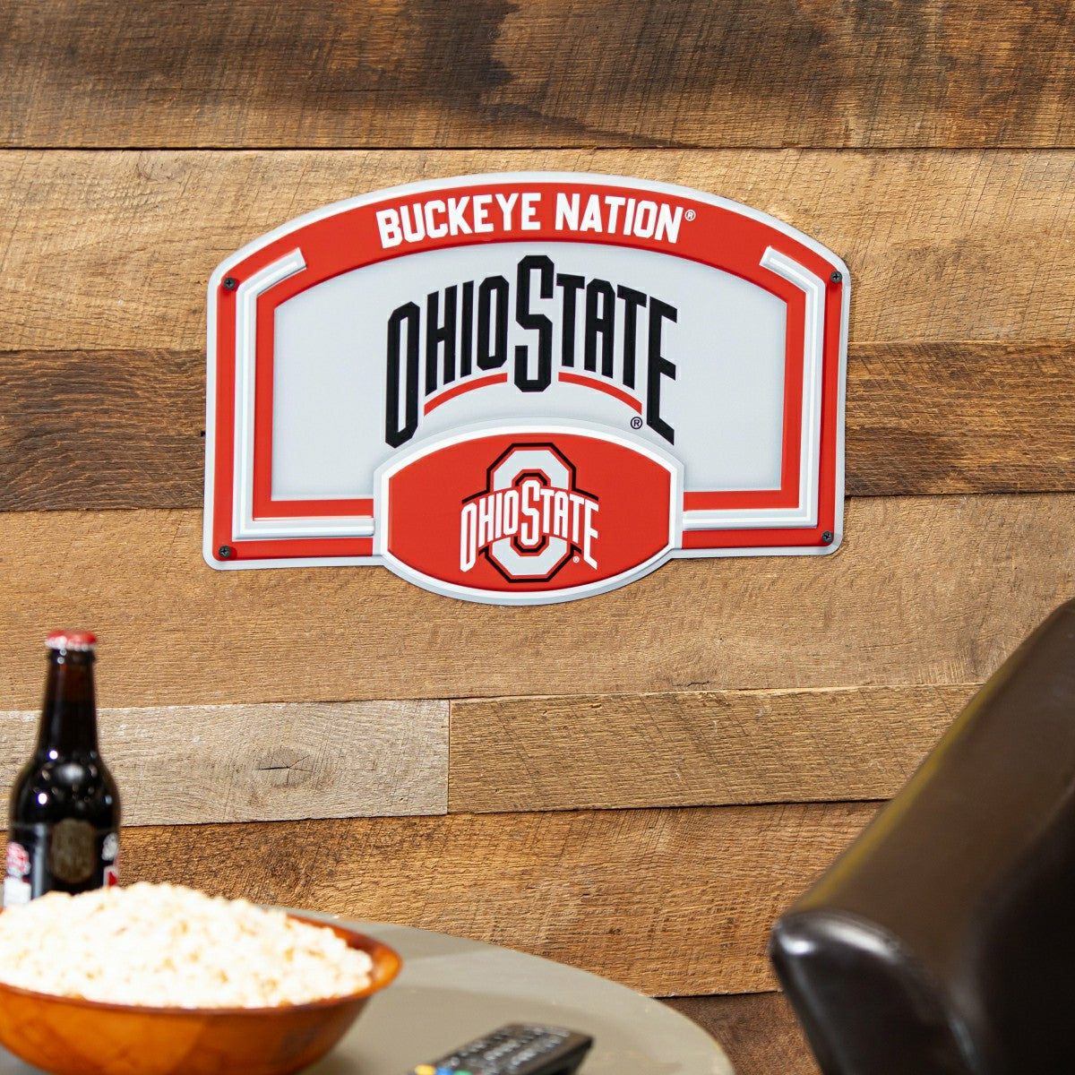 Ohio State University USA Embossed Steel Wall Sign, 11" x 17", Collegiate, Home