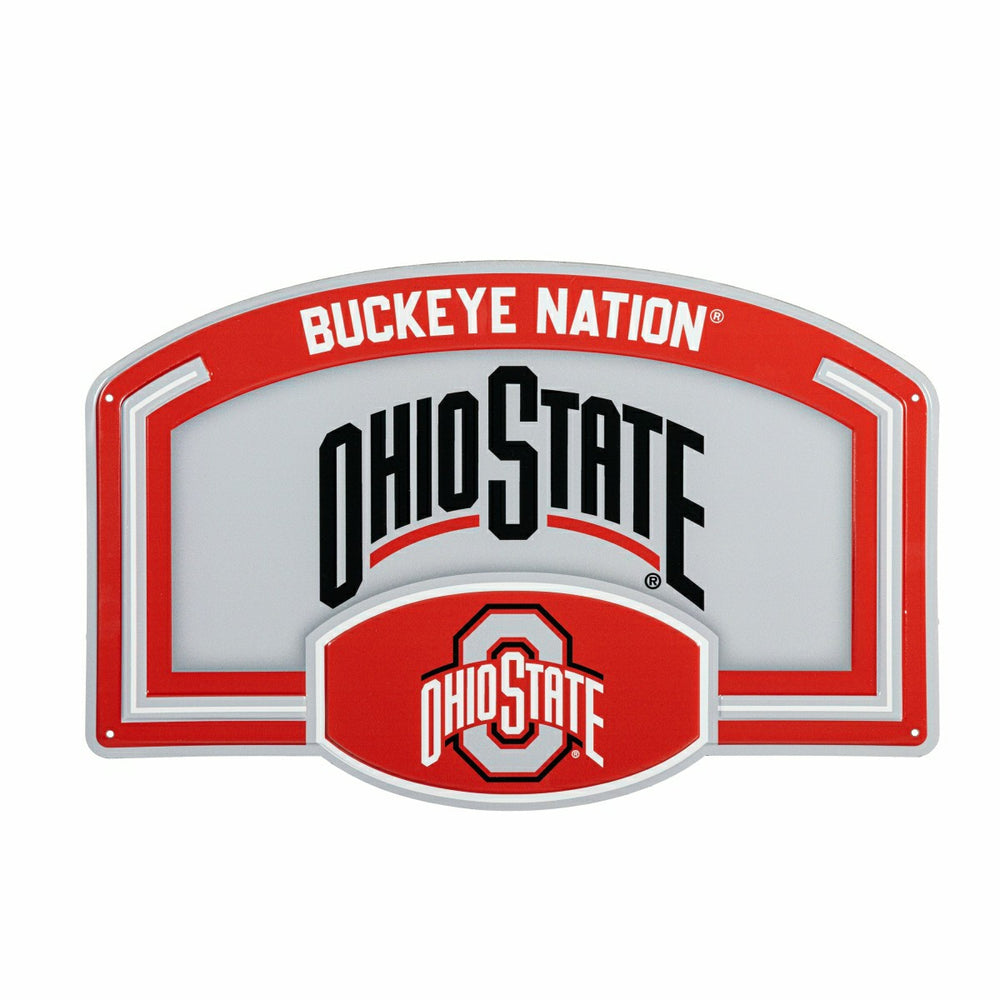 Ohio State University USA Embossed Steel Wall Sign, 11" x 17", Collegiate, Home