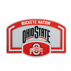 Ohio State University USA Embossed Steel Wall Sign, 11" x 17", Collegiate, Home