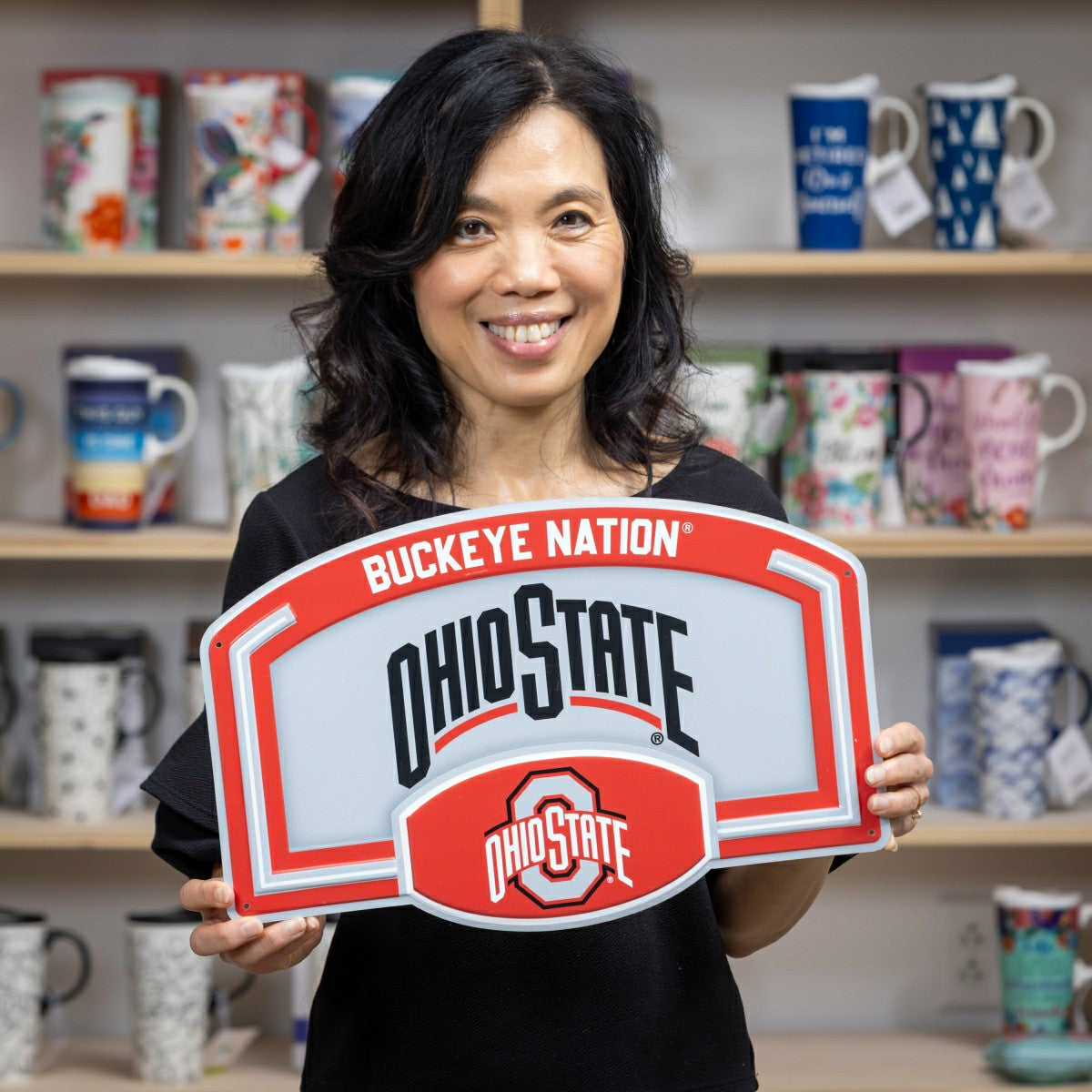 Ohio State University USA Embossed Steel Wall Sign, 11" x 17", Collegiate, Home