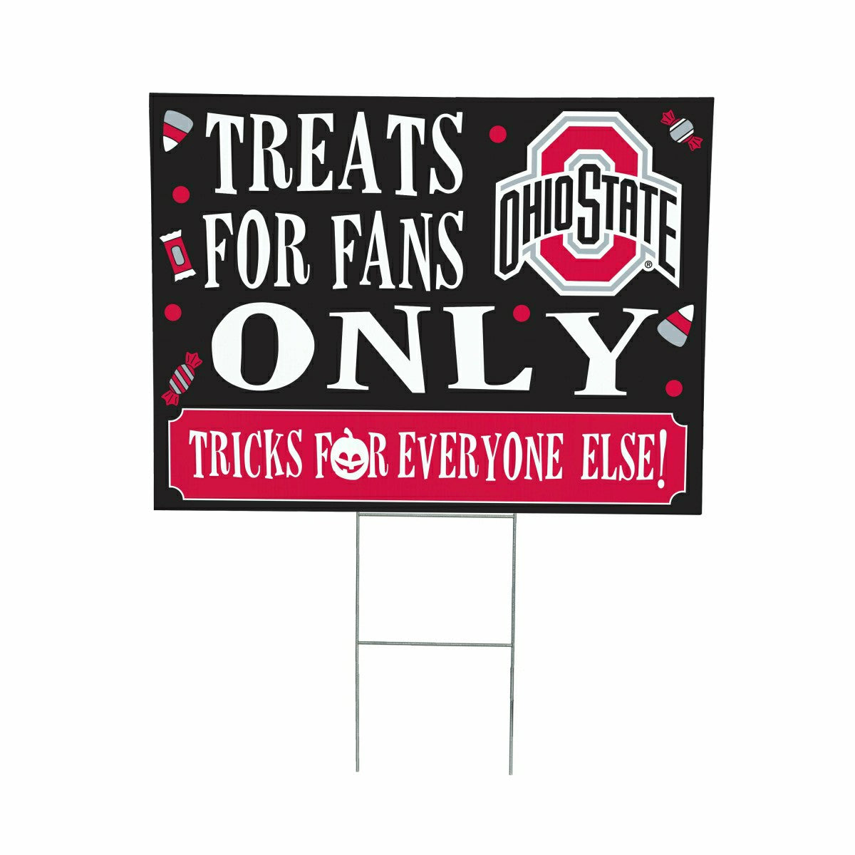 Ohio State University Yard Sign, Halloween Treats for Fans, Collegiate, Home