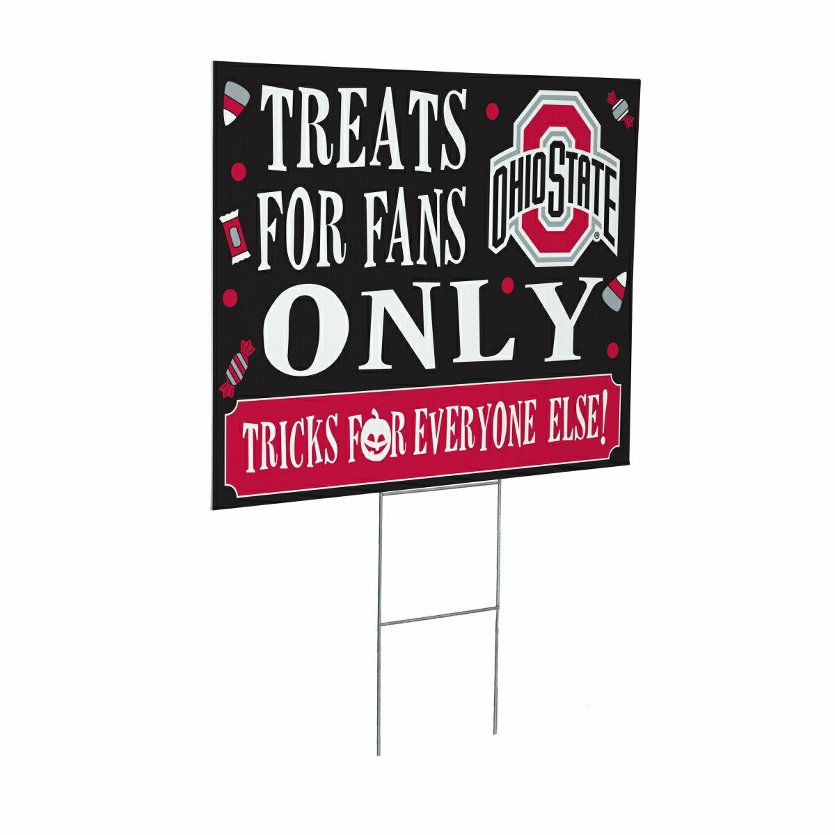 Ohio State University Yard Sign, Halloween Treats for Fans, Collegiate, Home