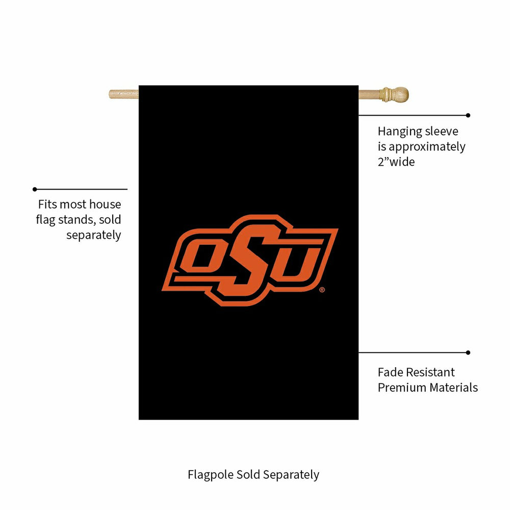 Oklahoma State University Applique House Flag, Collegiate, Home