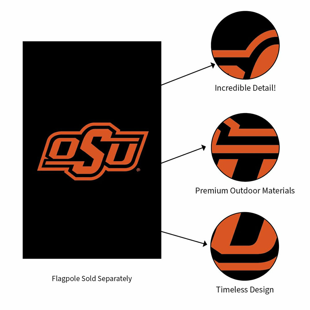Oklahoma State University Applique House Flag, Collegiate, Home