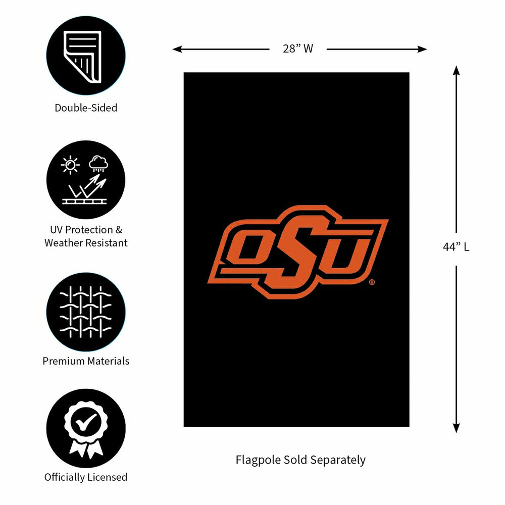 Oklahoma State University Applique House Flag, Collegiate, Home