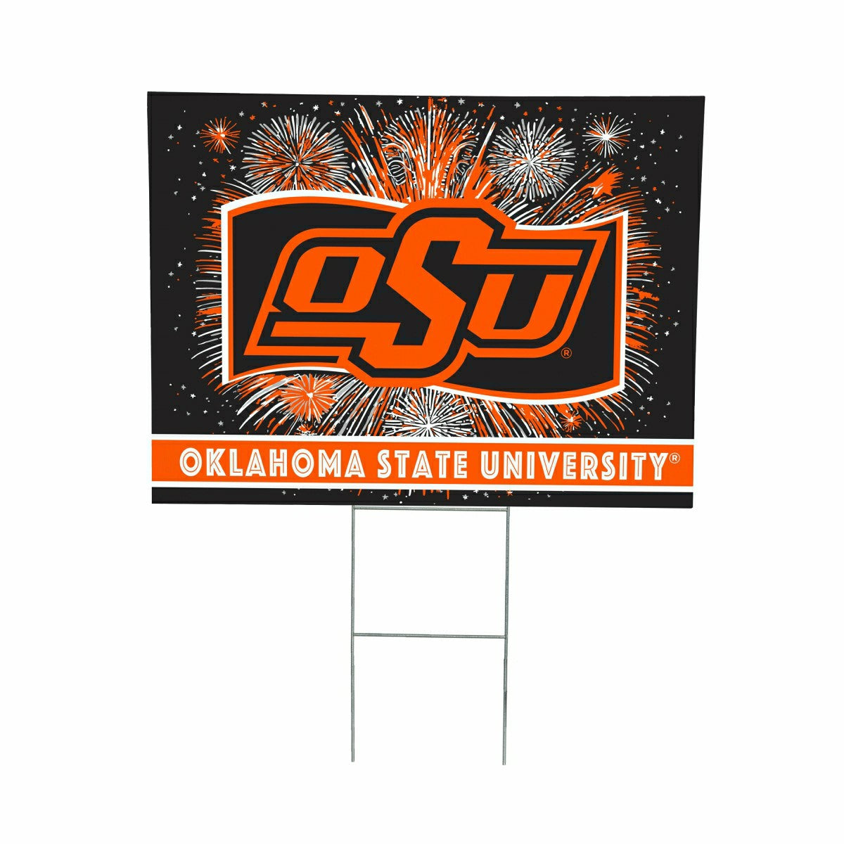 Oklahoma State University Yard Sign, Patriotic, Collegiate, Home