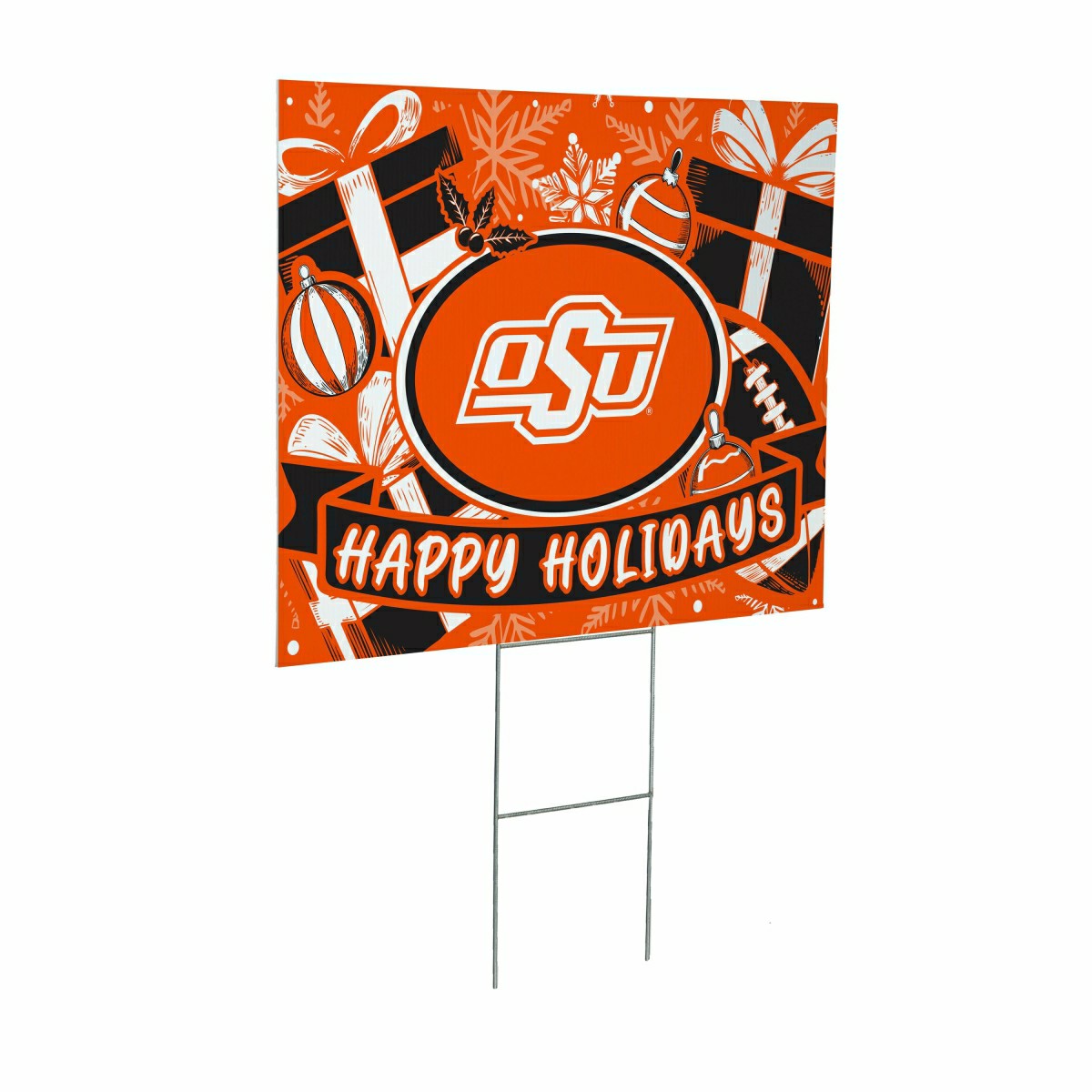 Oklahoma State University Yard Sign, Holiday, Collegiate, Home