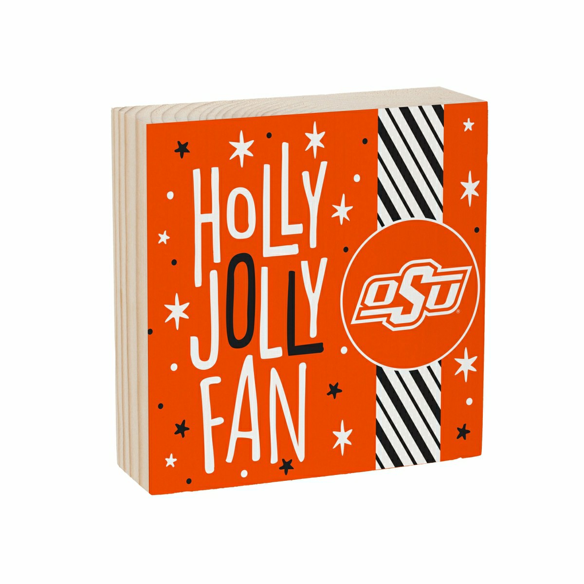 Oklahoma State University Block, Holiday, 6x6, Collegiate, Home