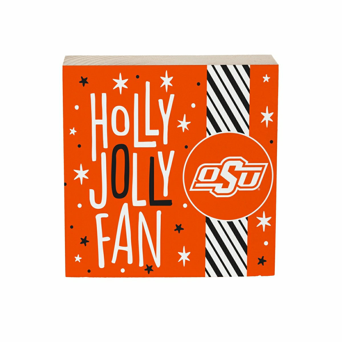 Oklahoma State University Block, Holiday, 6x6, Collegiate, Home