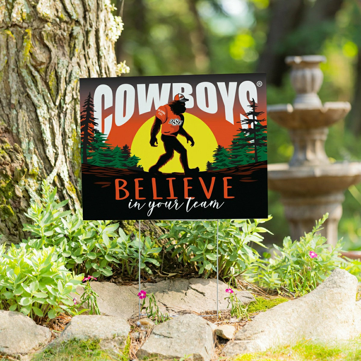 Oklahoma State University Yard Sign, Bigfoot, Collegiate, Home